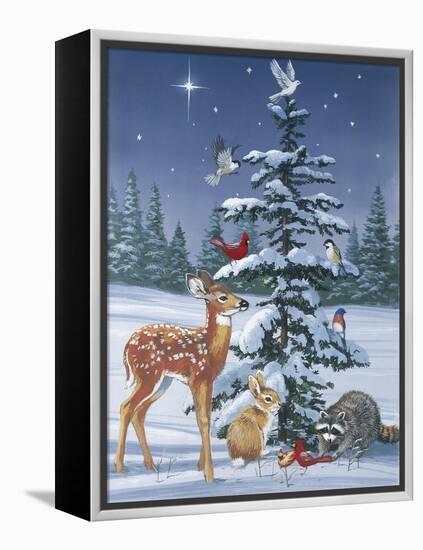 Christmas Gathering-William Vanderdasson-Framed Premier Image Canvas