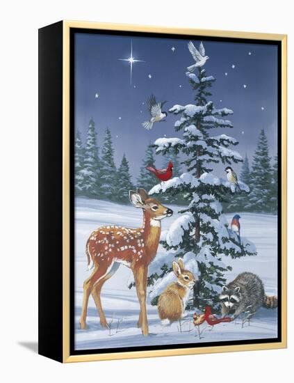 Christmas Gathering-William Vanderdasson-Framed Premier Image Canvas