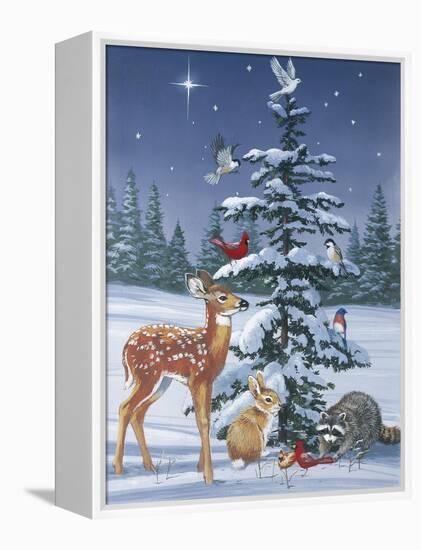 Christmas Gathering-William Vanderdasson-Framed Premier Image Canvas