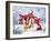 Christmas Gnomes with rabbit-MAKIKO-Framed Giclee Print