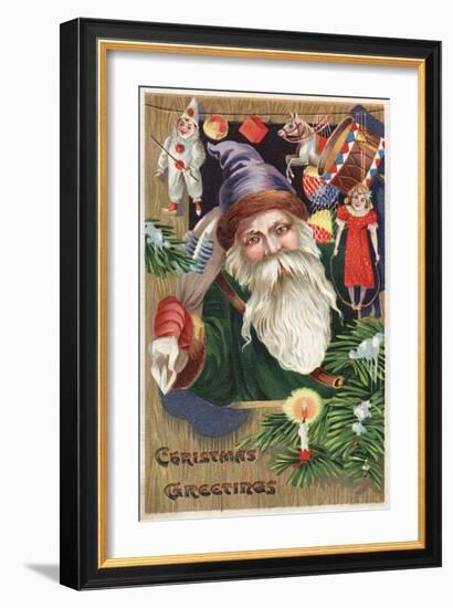 Christmas Greetings Postcard-null-Framed Giclee Print