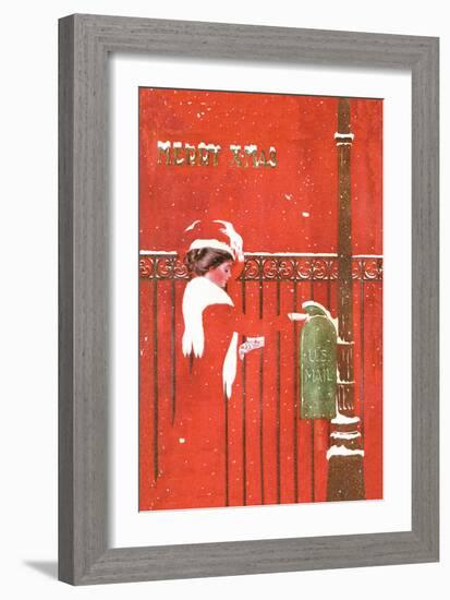 Christmas Greetings-C. Coles Phillips-Framed Art Print