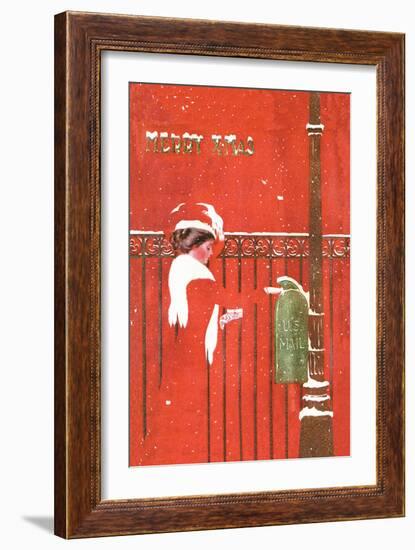 Christmas Greetings-C. Coles Phillips-Framed Art Print