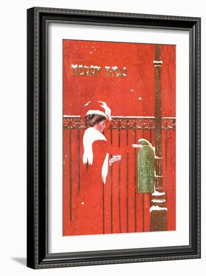 Christmas Greetings-C. Coles Phillips-Framed Art Print