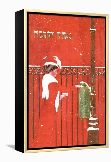 Christmas Greetings-C. Coles Phillips-Framed Stretched Canvas