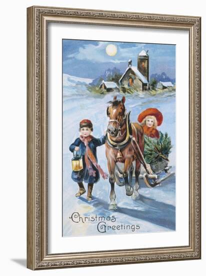 Christmas Greetings-null-Framed Giclee Print