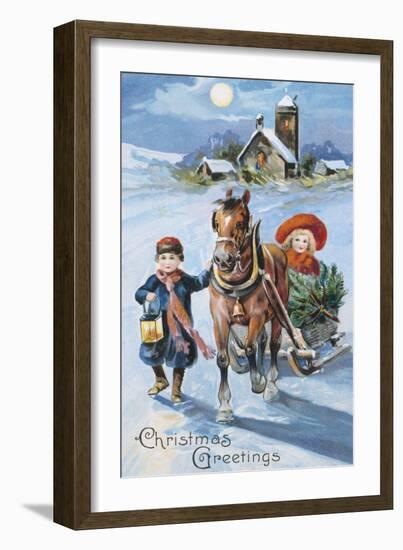 Christmas Greetings-null-Framed Giclee Print