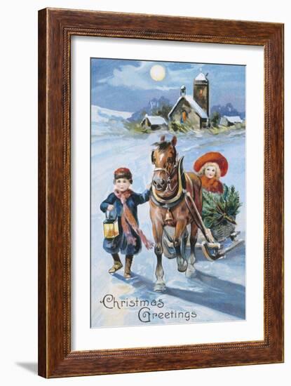 Christmas Greetings-null-Framed Giclee Print