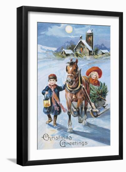 Christmas Greetings-null-Framed Giclee Print