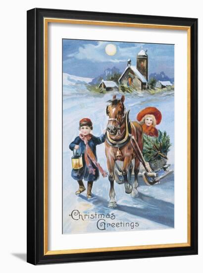 Christmas Greetings-null-Framed Giclee Print