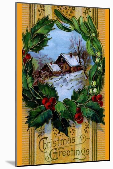 Christmas Greetings-null-Mounted Art Print