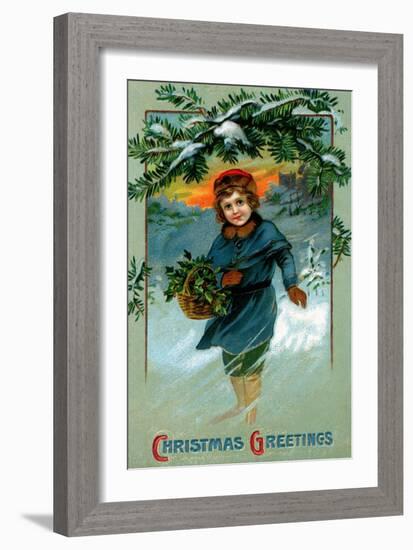 Christmas Greetings-null-Framed Art Print