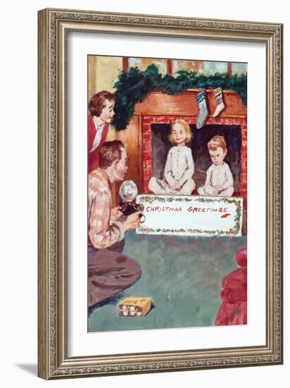 Christmas Greetings-Amos Sewell-Framed Art Print