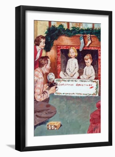 Christmas Greetings-Amos Sewell-Framed Art Print