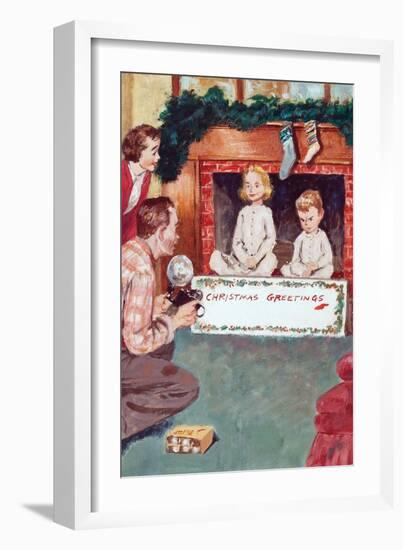 Christmas Greetings-Amos Sewell-Framed Art Print