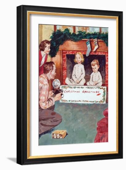 Christmas Greetings-Amos Sewell-Framed Art Print