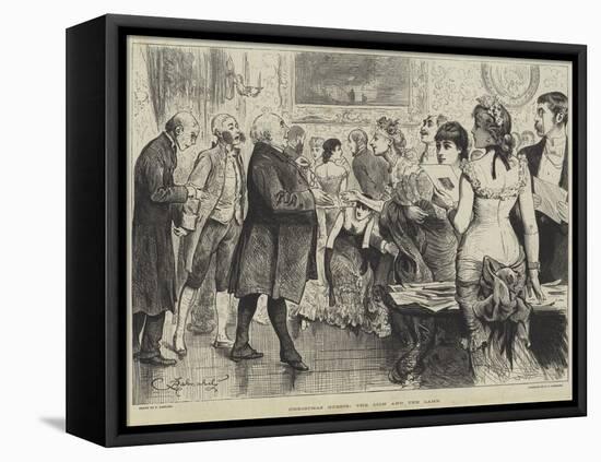 Christmas Guests, the Lion and the Lamb-Frederick Barnard-Framed Premier Image Canvas