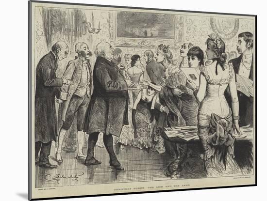 Christmas Guests, the Lion and the Lamb-Frederick Barnard-Mounted Giclee Print