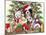Christmas Happy Dogs-MAKIKO-Mounted Giclee Print