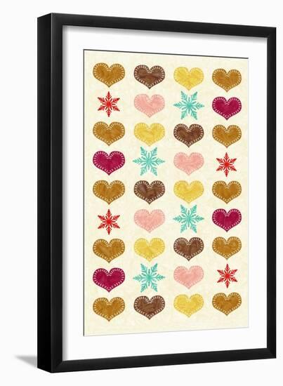 Christmas - Heart Flakes-Gaia Marfurt-Framed Giclee Print