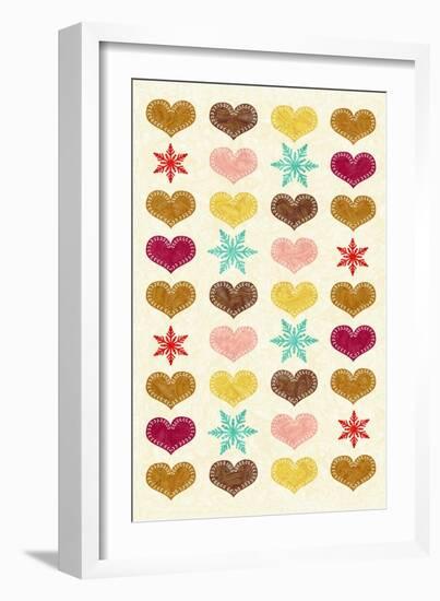 Christmas - Heart Flakes-Gaia Marfurt-Framed Giclee Print