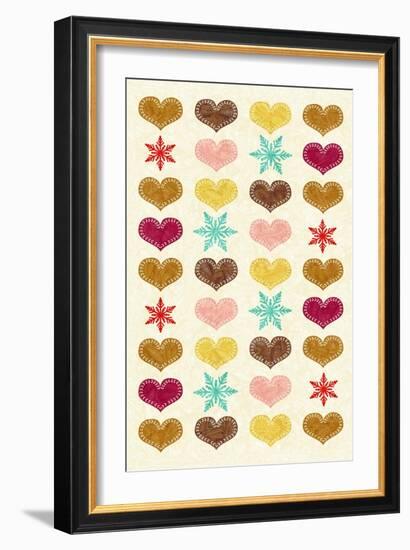 Christmas - Heart Flakes-Gaia Marfurt-Framed Giclee Print