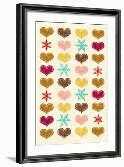 Christmas - Heart Flakes-Gaia Marfurt-Framed Giclee Print