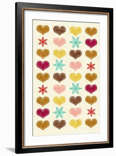 Christmas - Heart Flakes-Gaia Marfurt-Framed Giclee Print