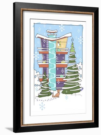 Christmas HiRise-Larry Hunter-Framed Giclee Print