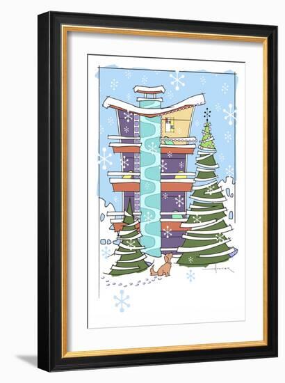 Christmas HiRise-Larry Hunter-Framed Giclee Print