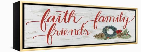 Christmas Holiday - Faith Family Friends v2-James Wiens-Framed Stretched Canvas