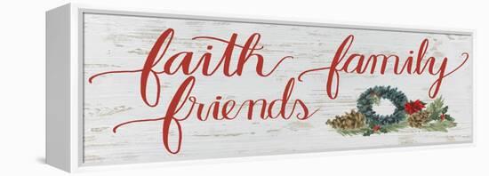 Christmas Holiday - Faith Family Friends v2-James Wiens-Framed Stretched Canvas