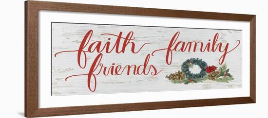 Christmas Holiday - Faith Family Friends v2-James Wiens-Framed Art Print