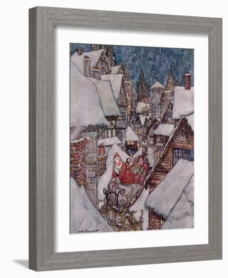 Christmas Illustrations, from 'The Night Before Christmas' by Clement C. Moore, 1931-Arthur Rackham-Framed Giclee Print