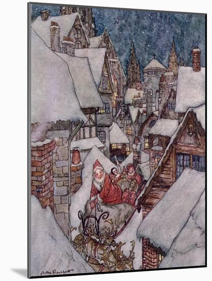 Christmas Illustrations, from 'The Night Before Christmas' by Clement C. Moore, 1931-Arthur Rackham-Mounted Giclee Print