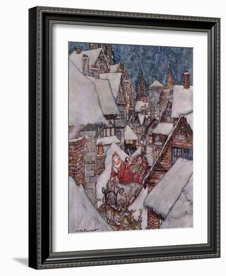 Christmas Illustrations, from 'The Night Before Christmas' by Clement C. Moore, 1931-Arthur Rackham-Framed Giclee Print