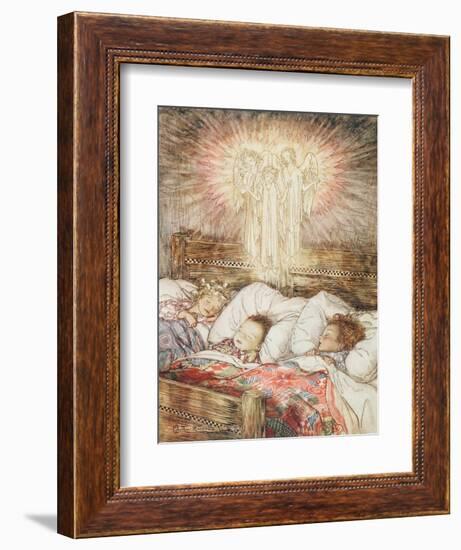 Christmas Illustrations, from 'The Night Before Christmas' by Clement Clarke Moore, 1931-Arthur Rackham-Framed Giclee Print