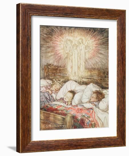 Christmas Illustrations, from 'The Night Before Christmas' by Clement Clarke Moore, 1931-Arthur Rackham-Framed Giclee Print