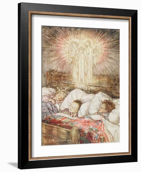 Christmas Illustrations, from 'The Night Before Christmas' by Clement Clarke Moore, 1931-Arthur Rackham-Framed Giclee Print