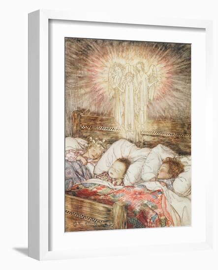 Christmas Illustrations, from 'The Night Before Christmas' by Clement Clarke Moore, 1931-Arthur Rackham-Framed Giclee Print