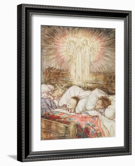 Christmas Illustrations, from 'The Night Before Christmas' by Clement Clarke Moore, 1931-Arthur Rackham-Framed Giclee Print