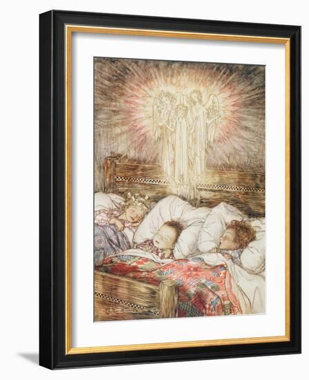 Christmas Illustrations, from 'The Night Before Christmas' by Clement Clarke Moore, 1931-Arthur Rackham-Framed Giclee Print