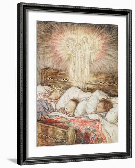 Christmas Illustrations, from 'The Night Before Christmas' by Clement Clarke Moore, 1931-Arthur Rackham-Framed Giclee Print