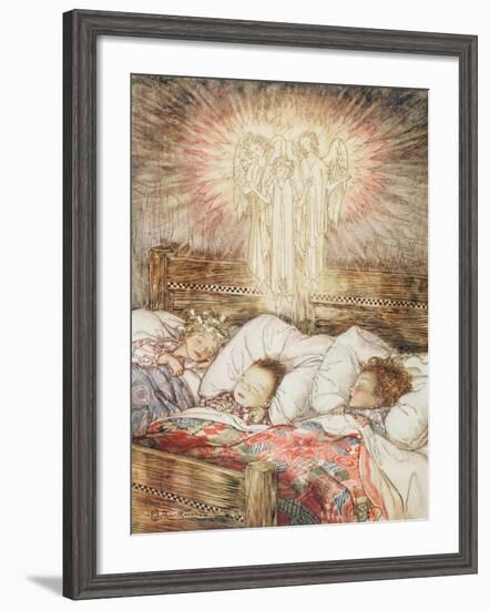 Christmas Illustrations, from 'The Night Before Christmas' by Clement Clarke Moore, 1931-Arthur Rackham-Framed Giclee Print