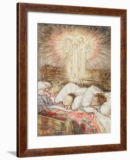 Christmas Illustrations, from 'The Night Before Christmas' by Clement Clarke Moore, 1931-Arthur Rackham-Framed Giclee Print