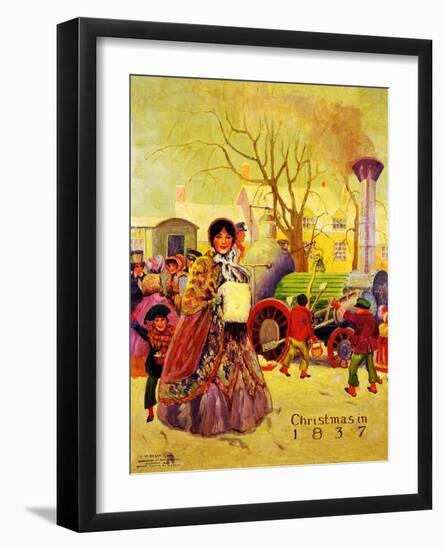 Christmas in 1837-L.W. Sagle-Framed Giclee Print