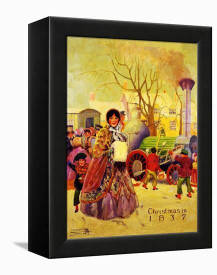 Christmas in 1837-L.W. Sagle-Framed Premier Image Canvas