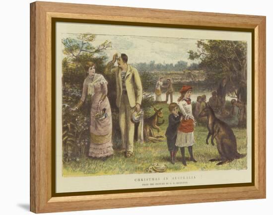 Christmas in Australia-George Goodwin Kilburne-Framed Premier Image Canvas