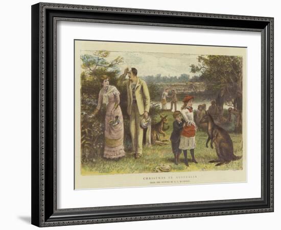 Christmas in Australia-George Goodwin Kilburne-Framed Giclee Print