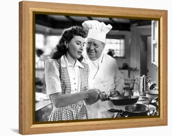 Christmas In Connecticut, Barbara Stanwyck, S.Z. Sakall, 1945-null-Framed Stretched Canvas